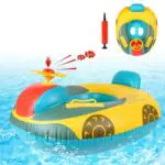Salvagente Piscina Herefun per Bambini con Parasole e Seggiolino Neonato