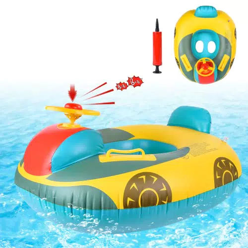 Salvagente Piscina Herefun per Bambini con Parasole e Seggiolino Neonato
