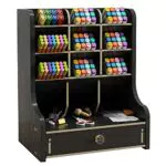 Organizer da scrivania in legno con cassetto - Ideale per ufficio, casa e scuola