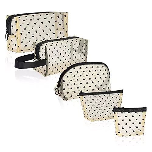Borsa per Trucco HMIEPRS da Viaggio con Cerniera e Rete