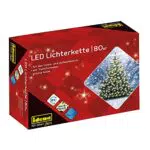 Catena luminosa a LED Idena con 80 LED bianco caldo e timer 8 ore