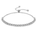 Bracciale Tennis Argento JeweBella Regolabile con Zirconi Sparkle