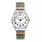 JewelryWe - Orologio da Donna Cinturino Elastico Retro Vintage