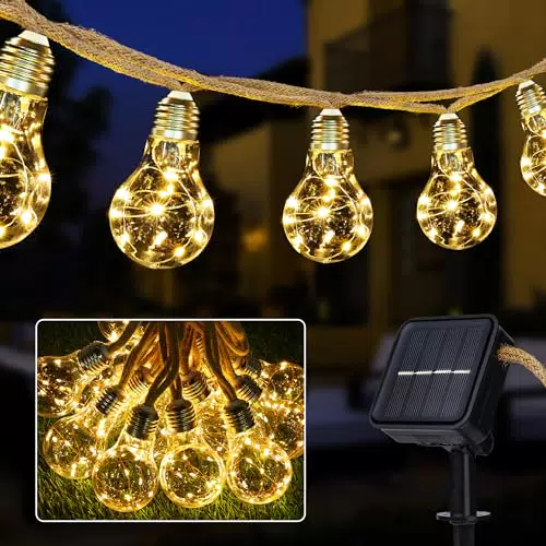 Luci Solari da Giardino Joomer con 16 Lampadine LED - Decorazioni Retro Giardino Balcone Feste