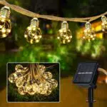 Luci Solari Esterno Joomer con 20 LED Lampadine G50 per Giardino - 8 Modalità Corda Vintage Bianco Caldo
