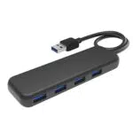 KabelDirekt Hub USB 3.0 a 4 Porte - Design Slim Plug & Play per PC/Portatile/Mac - Connessioni USB-A - SuperSpeed 5 Gbit/s
