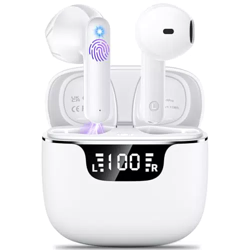 Cuffie Bluetooth Stereo HiFi con Microfoni HD e Touch Control