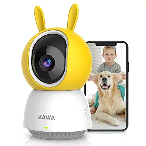 KAWA Telecamera Wi-Fi Interno 2K per la Sicurezza Domestica con Sirena e Rilevamento del Movimento