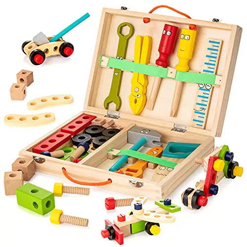 Kidwill - Set Strumenti in Legno Fai da Te Montessori per Bambini 3+ Anni