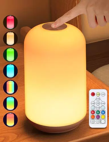 Koofit Luce Notturna Bambini con Telecomando RGB Dimmerabile USB Ricaricabile