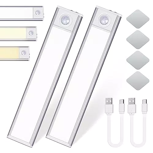 Lanlelin Luce Armadio LED con Sensore di Movimento - Lampada Dimmerabile per Cucina e Soggiorno