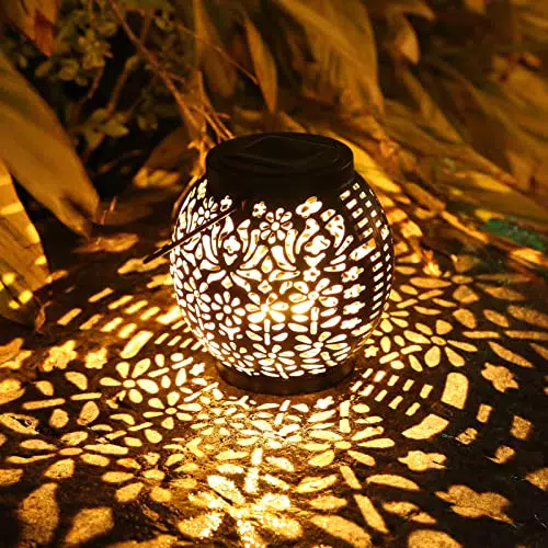 PhilzOps Lanterna Solare da Giardino LED Impermeabile per Esterno - Decorazione Orientale