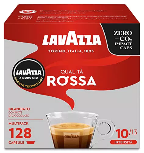 Lavazza A Modo Mio Qualità Rossa Capsule Caffè Espresso Arabica e Robusta Intensità 10/13