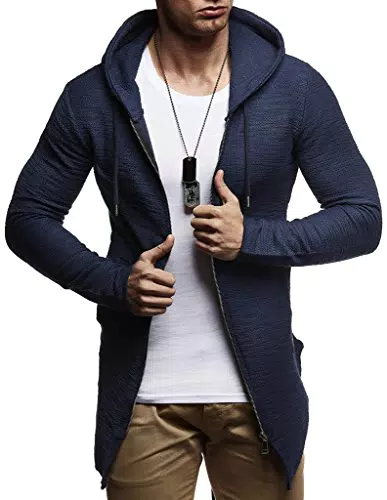 Leif Nelson - Giacca di Felpa con Cappuccio Uomo Hoodie LN-6301
