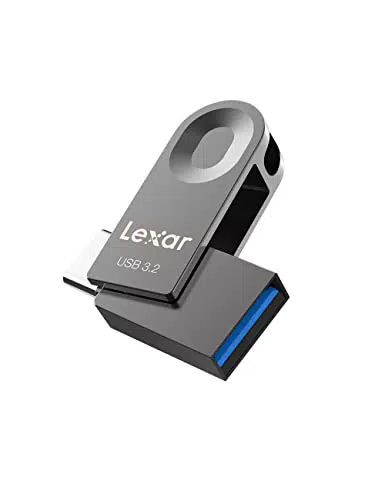 Lexar Chiavetta USB 64 GB Gen 1 con USB C/A - Velocità Lettura 100 MB/s - Supporto OTG - Metallo per PC, Laptop, Auto, TV, Smartphone Android