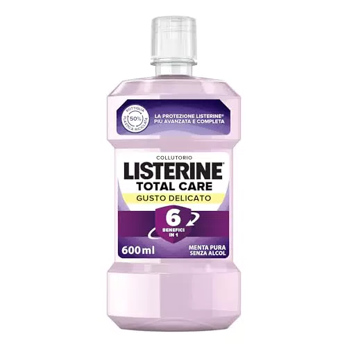 Listerine Collutorio Total Care al Gusto Delicato - 6 Benefici in 1 per Igiene Orale Completa