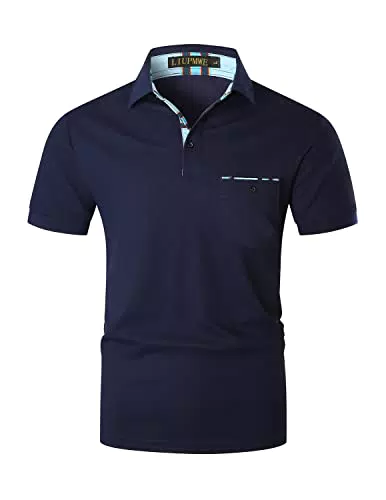 Polo Uomo Manica Corta Elegante LIUPMWE - Camicia Golf Sportiva Casual