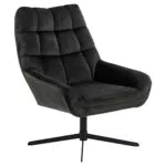 Amazon Movian - Sedia relax elegante in tessuto con base stella metallo nero