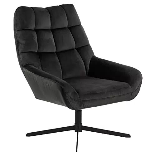 Amazon Movian - Sedia relax elegante in tessuto con base stella metallo nero