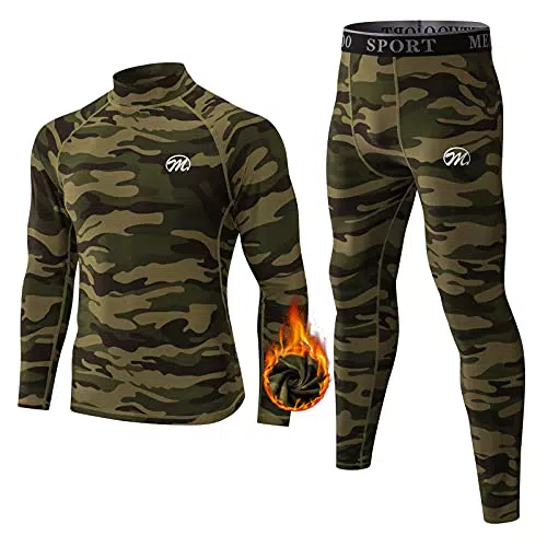 MeetHoo Set Biancheria Intima Termica Uomo per Sport e Attività Outdoor