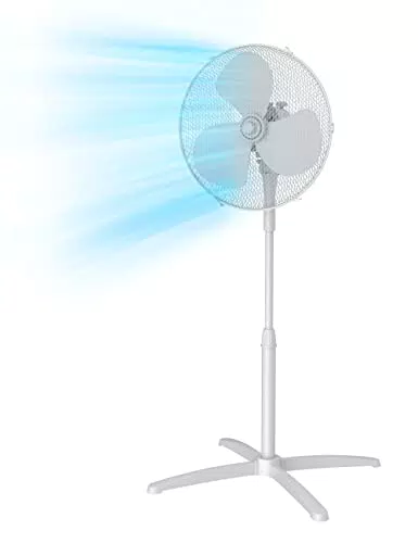 Ventilatore a Piantana Midea FS40-20M Altezza Regolabile Silenzioso con 3 Livelli di Velocità e Oscillazione 80°