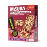 Barretta Misura Protein con Semi, Mandorle, Cranberry e Lamponi - Ricca di Fibre e Proteine Vegetali - Packaging Certificato FSC