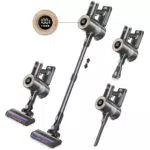 Movell Aspirapolvere Senza Fili 300W Potente con Motore Brushless e Display a LED