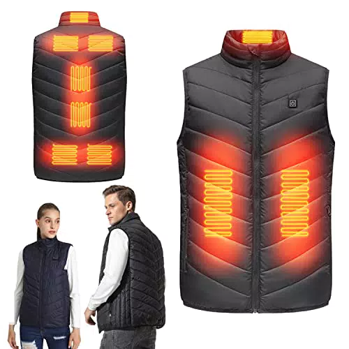 Mrrihand Gilet Riscaldato con 9 Zone Riscaldate per Uomo e Donna - 3 Livelli di Temperatura