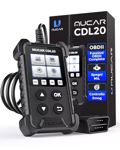 Mucar CDL20 Diagnosi Auto OBD2/EOBD in Italiano - Strumento diagnostico per autoveicoli