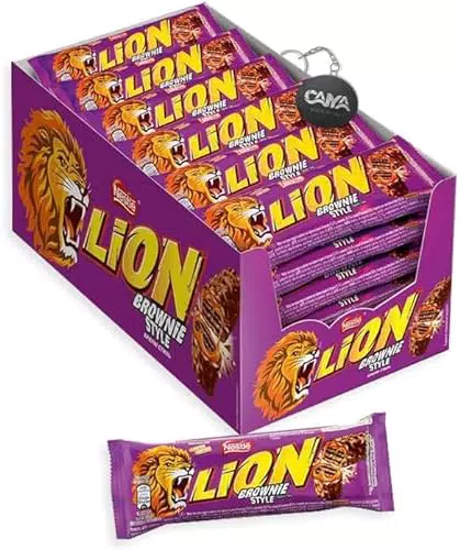 Barrette Croccanti Nestle Lion Brownie Style con Ripieno al Gusto Brownie - Confezione da 24x40g