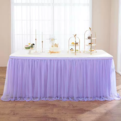 Lavanda Tulle Gonna da Tavolo per Feste e Matrimoni - Marca NSSONBEN