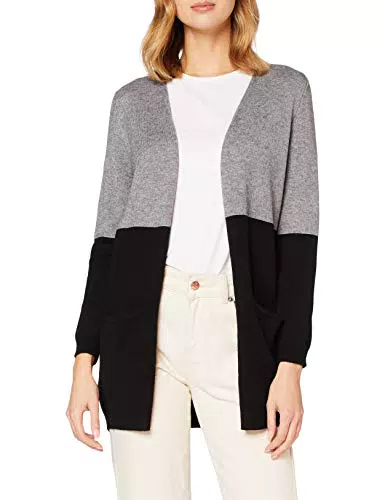 Cardigan Donna Only Long Knitted Grigio