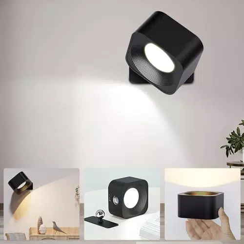 Lampada da Parete LED Oskuglin Touch Ricaricabile a 360° con 3 Livelli di Luminosità