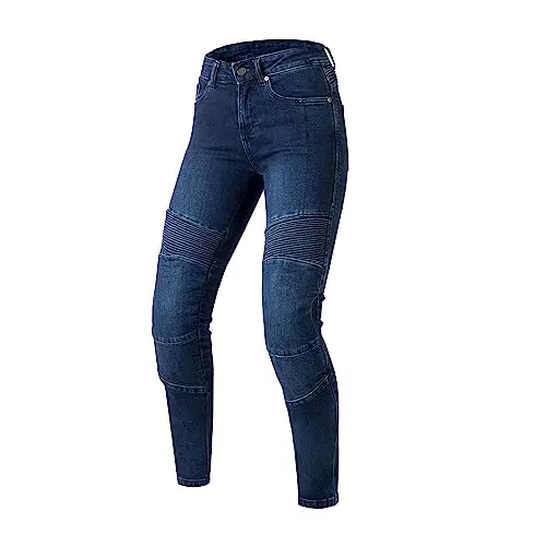 OZONE MOTO Agness II Lady Jeans da Moto Donna con Protezioni Ginocchia Livello 2