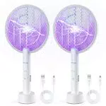 Racchetta Zanzare Elettrica PALONE USB Ricaricabile LED 2-In-1 Schiacciamosche Elettronico