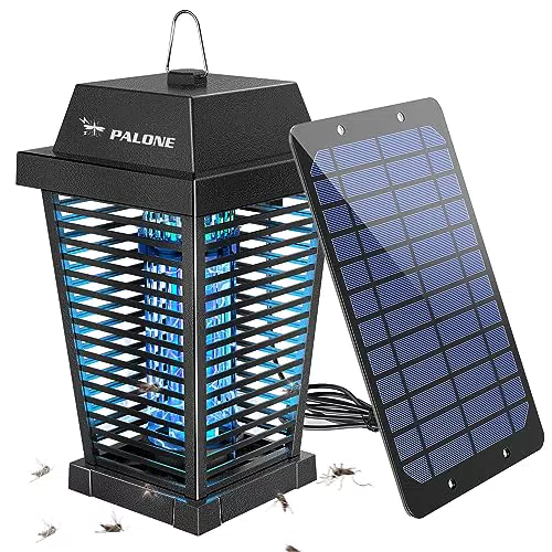 Lampada Antizanzare Solare Ricaricabile USB C con Zanzariera Elettrica - 2600mAh/4500V