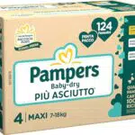 Pampers Baby Dry Maxi Taglia 4 - Confezione da 124 Pannolini