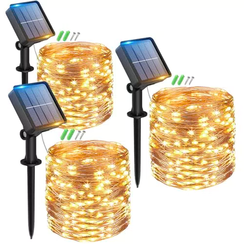 Luci Solari Esterno a LED per Giardino e Albero Natale - Energia Solare Impermeabile