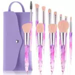 Pennelli Make Up DUAIU 12 Pezzi Pennelli Trucco Professionale Premium Sintetico Set di Pennelli per Trucco Maniglie in Cristallo Pennelli per Fondotinta Blush Correttore Ombretto Pennelli con Borsa