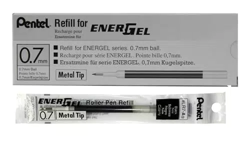 Pentel LR7 Ricarica per Penna Roller EnerGel 0,35 mm - Compatibile - Nero