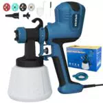 Pistola per Verniciare HVLP con 4 Ugelli e 3 Pattern - Aerografo Professionale