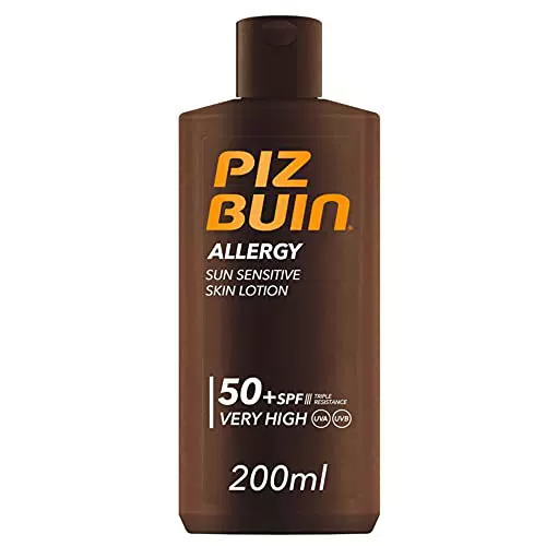 PIZ BUIN Allergy Latte Solare SPF 50+ per pelli delicate - Protezione UVA/UVB