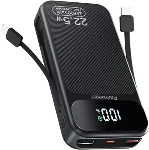 Power Bank 25.800mAh Ricarica Rapida USB C PD3.0 QC4.0 con Display LCD - Smartphone e Tablet