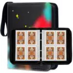 Raccoglitore per carte collezionabili con 4 tasche e 50 maniche rimovibili