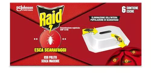 Raid Esca Scarafaggi Insetticida per Ambienti Interni ed Esterni