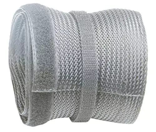 Ricoo Organizer Cavi Cable Management - Guaina per Cavi 2m Grigio