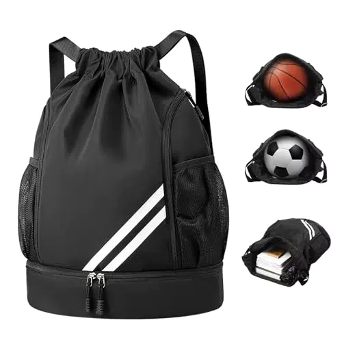 Sacca Sportiva da Palestra Impermeabile - Zaino a Sacca Nylon Unisex per Attività all'Aperto