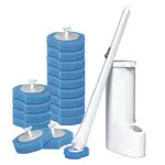 Scopino WC usa e getta con supporto rimovibile e 16 testine in spugna