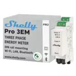 Shelly Pro 3EM Contatore di Energia Elettrica Trifase WiFi Bluetooth MODBUS Compatibile con Alexa Google Home App iOS Android Sistemi Solari PV