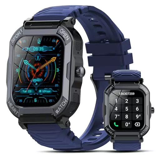 Smartwatch Uomo Donna con Chiamate, Modalità Sport Cardio Sonno IP68 - Compatibile Android iOS